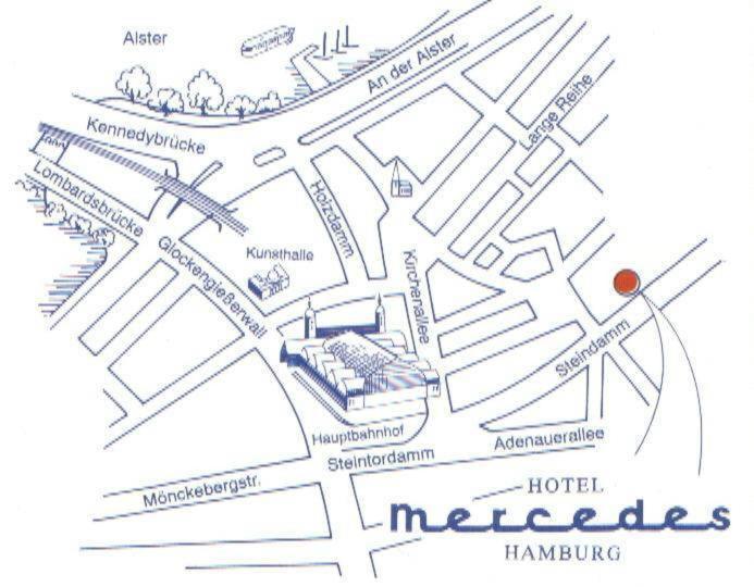 Hotel Mercedes/Centrum Хамбург Екстериор снимка
